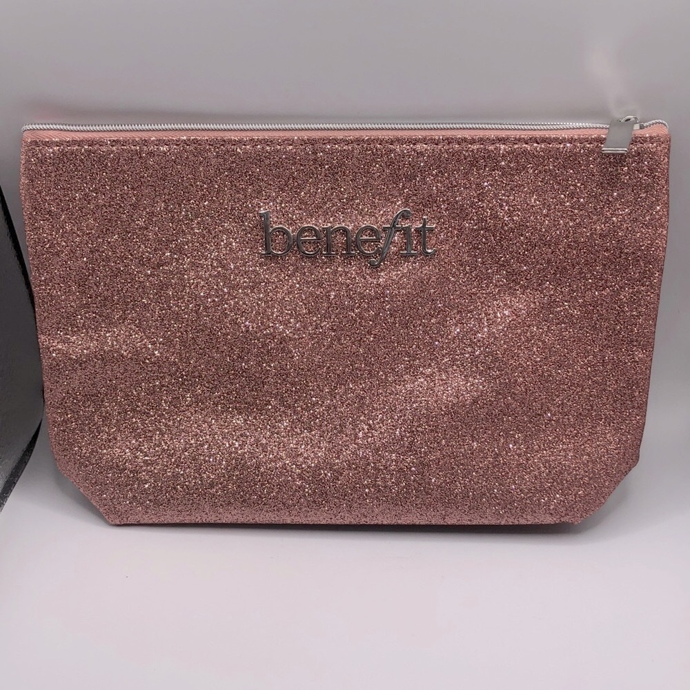 Benefit Sparkling Glitter Pink Cosmetic Bag